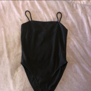 Top shop black square neck bodysuit